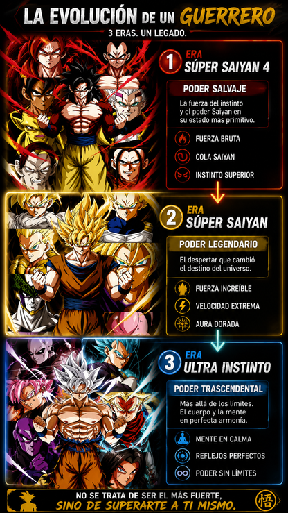Póster Lenticular 3D Dragon Ball | Cambia de Imagen Según el Ángulo