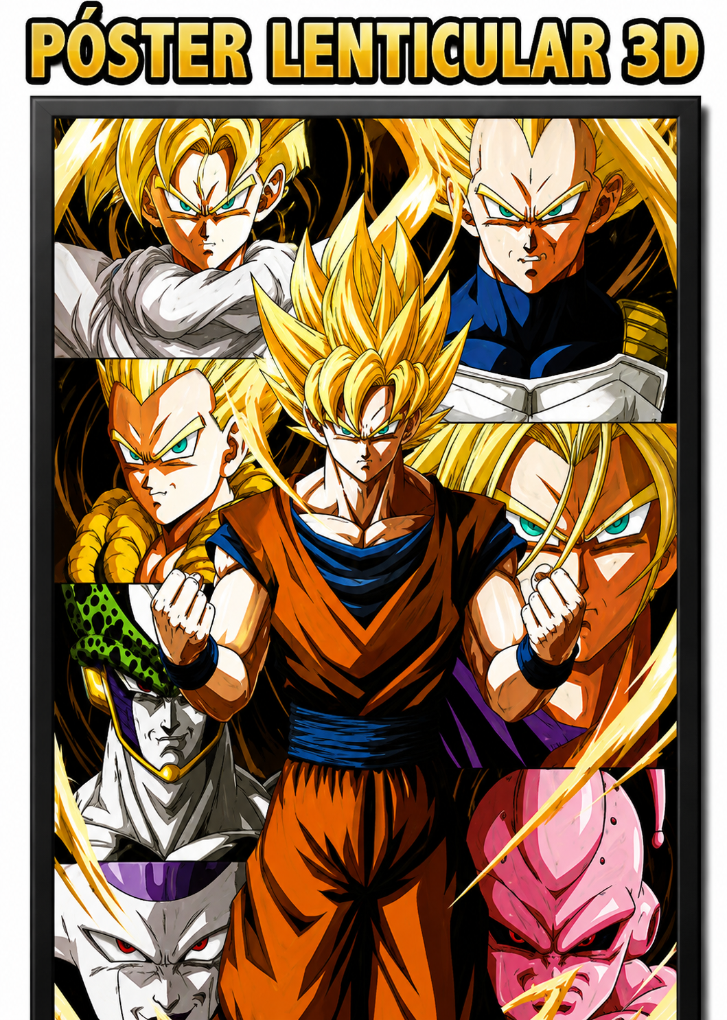 Póster Lenticular 3D Dragon Ball | Cambia de Imagen Según el Ángulo